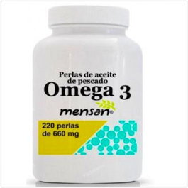 Mensan Omega 3 660mg 220 Perles - Complément Alimentaire Acides Gras EPA DHA