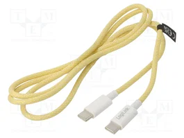 LOGILINK Câble USB 2.0 USB C vers USB C, 1m, Jaune