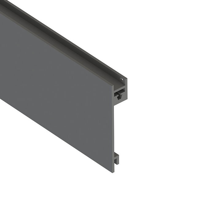 HERRAJES ALK Profil Métallique Qube pour Verre H59 Finition Blanche (Set de 2)