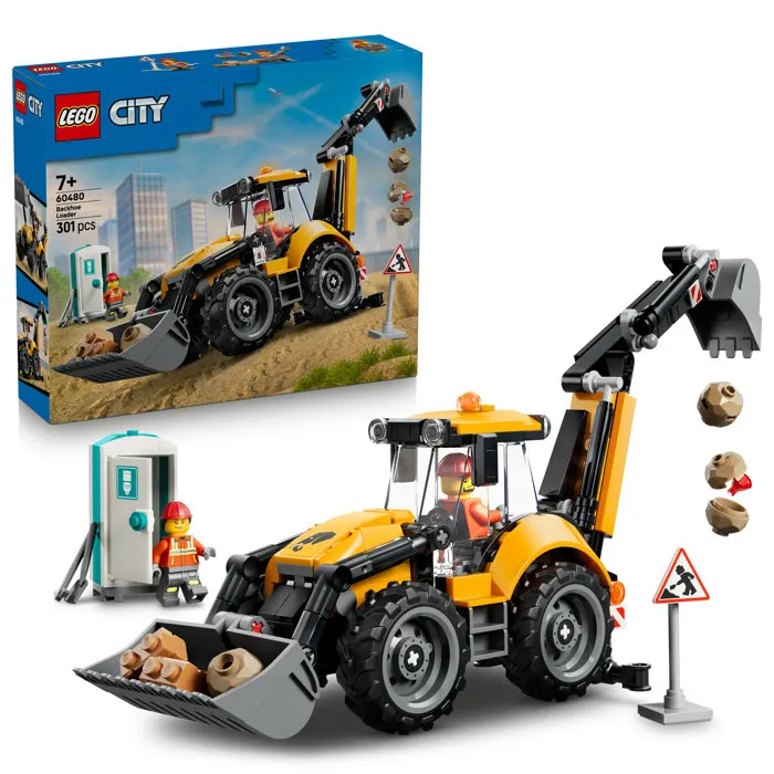 Lego City 60480 Le Tractopelle Jaune - Camion Jouet pour Garçon ou Fille dès 7 Ans - Cadeau Lego City 60480 Le Tractopelle Jaune - Camion Jouet pour Garçon ou Fille dès 7 Ans - Cadeau