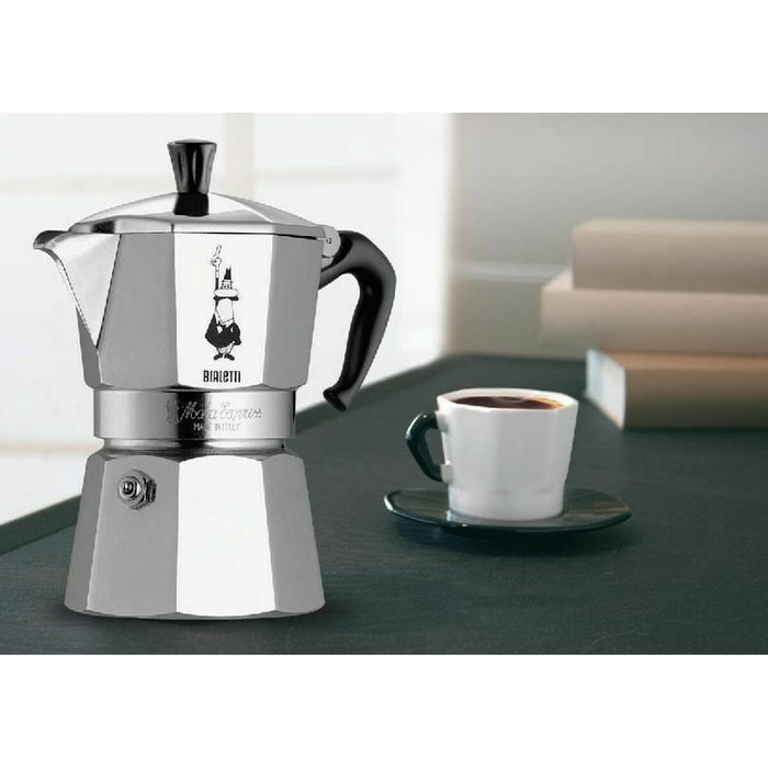Bialetti Moka Express Cafetière Italienne Aluminium Argenté 4 Tasses