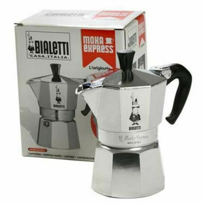 Bialetti Moka Express Cafetière Italienne Aluminium Argenté 4 Tasses