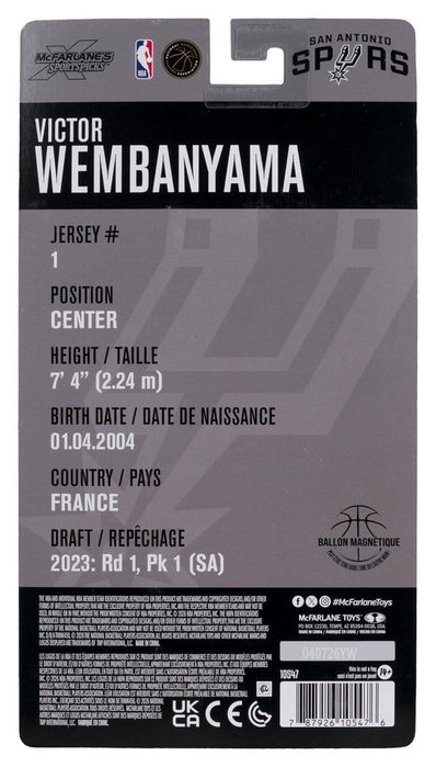 McFarlane Toys NBA SportsPicks Victor Wembanyama (San Antonio Spurs) 17 cm