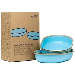 Sureflap SUREFEED Bol simple - Lot de 2 (bleu)