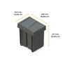 Emuca Recycle Poubelle de recyclage 2x25L Gris anthracite