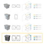 Emuca Recycle Poubelle de recyclage 2x25L Gris anthracite