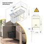 Emuca Recycle Poubelle de recyclage 2x25L Gris anthracite