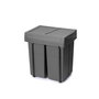 Emuca Recycle Poubelle de recyclage 2x25L Gris anthracite