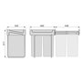 Emuca Recycle Poubelle de recyclage 2x25L Gris anthracite
