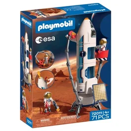 Playmobil 72011 - Fusée d'exploration sur Mars de l'ESA, Jeu de construction Espace, 71 pièces, À partir de 4 ans