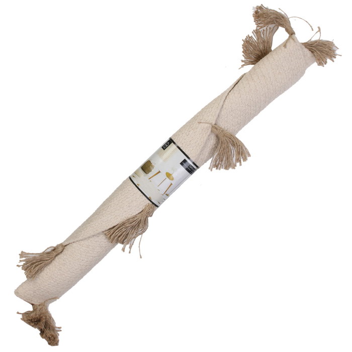 Home Deco Factory Alfombra Beige avec Franges MIRAGE