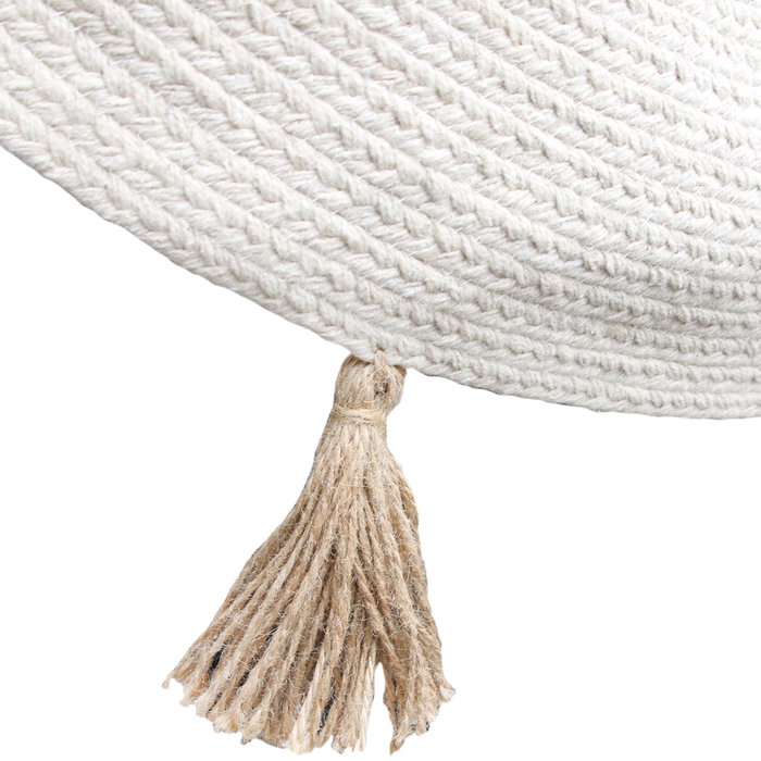 Home Deco Factory Alfombra Beige avec Franges MIRAGE
