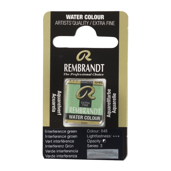 Rembrandt Pastille d'aquarelle Verde Interferencia 848 Rembrandt Pastille d'aquarelle Verde Interferencia 848