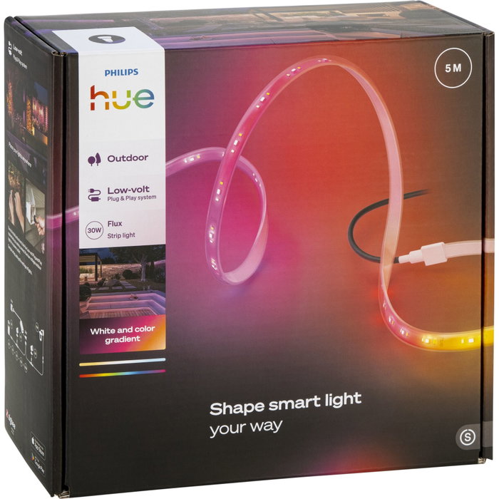 Philips Hue Ruban LED Flux Extérieur 5m 3000lm Philips Hue Ruban LED Flux Extérieur 5m 3000lm