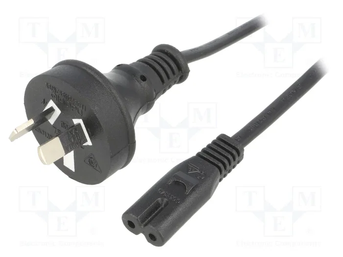 ESPE Câble d'alimentation H03VVH2-F 2x0,75mm2 1,8m Noir ESPE Câble d'alimentation H03VVH2-F 2x0,75mm2 1,8m Noir