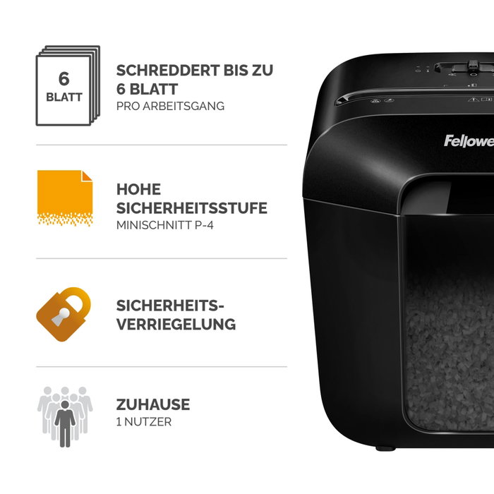 Fellowes Powershred LX 25 M noir Fellowes Powershred LX 25 M noir