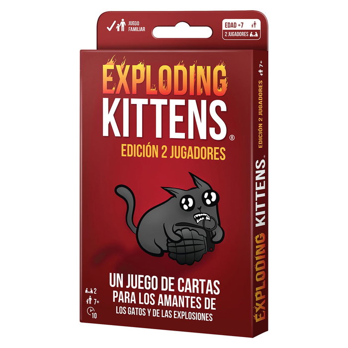 Exploding Kittens - Jeu de Cartes Édition 2 Joueurs - Jeu Familial et d'Ambiance pour Adultes et Enfants à Partir de 7 Ans - Asmodee Exploding Kittens - Jeu de Cartes Édition 2 Joueurs - Jeu Familial et d'Ambiance pour Adultes et Enfants à Partir de 7 Ans - Asmodee