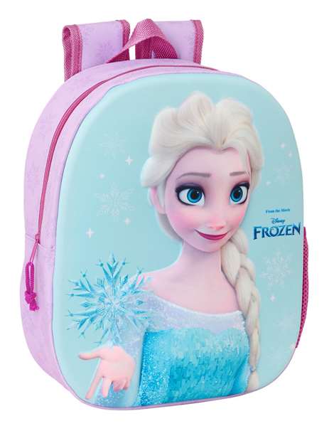 Safta - Sac à dos 3D Frozen pour enfant, 27x33x10 cm - Recommandé à partir de 3 ans