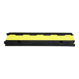 Normaluz Protecteur de câble 1000x250x50mm Caoutchouc avec couvercle à charnière 2 rails intérieurs