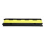 Normaluz Protecteur de câble 1000x250x50mm Caoutchouc avec couvercle à charnière 2 rails intérieurs