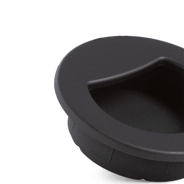 HERRAJES ALK Tirador à Emboîter Zmk Mariet Ø35 mm D45 mm RAL9006 Finition Noir Mat pour Meubles