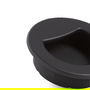 HERRAJES ALK Tirador à Emboîter Zmk Mariet Ø35 mm D45 mm RAL9006 Finition Noir Mat pour Meubles