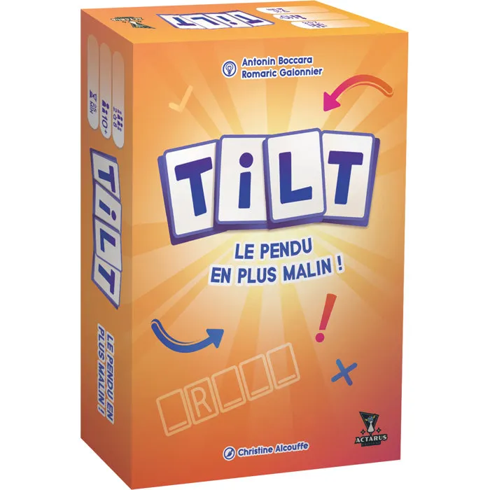 ACTARUS - Tilt - Jeu de société coopératif - Mots à deviner comme au pendu - Ambiance - À partir de 10 ans - 2 à 8 joueurs - 25 minutes