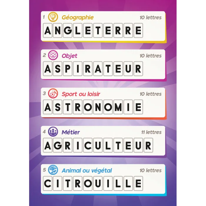 ACTARUS - Tilt - Jeu de société coopératif - Mots à deviner comme au pendu - Ambiance - À partir de 10 ans - 2 à 8 joueurs - 25 minutes