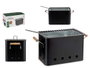 La Dehesa Barbecue Portable Rectangulaire avec Poignées Noir Fer 22x24x44 cm (Set de 4)
