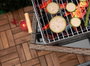 La Dehesa Barbecue Portable Rectangulaire avec Poignées Noir Fer 22x24x44 cm (Set de 4)