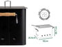 La Dehesa Barbecue Portable Rectangulaire avec Poignées Noir Fer 22x24x44 cm (Set de 4)
