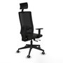 Piqueras y Crespo Chaise de Bureau Horna avec Appui-tête Noir