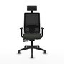 Piqueras y Crespo Chaise de Bureau Horna avec Appui-tête Noir