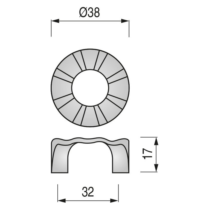 GIUSTI Tirador Zamak 32mm avec finition Antica Firenze Giusti GIUSTI Tirador Zamak 32mm avec finition Antica Firenze Giusti