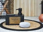 Kinvara Support éponge noir gravé bois 14x13x6 cm (Set de 12)