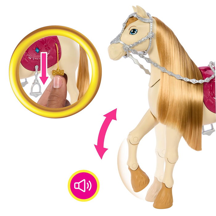 Barbie Cheval Tornade Interactif avec Sons et Accessoires Barbie Cheval Tornade Interactif avec Sons et Accessoires