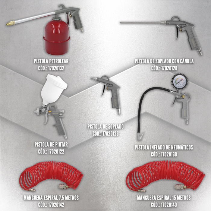 WOLFPACK LINEA PROFESIONAL Pistola de gonflage pour pneus avec manomètre rapide WOLFPACK LINEA PROFESIONAL Pistola de gonflage pour pneus avec manomètre rapide