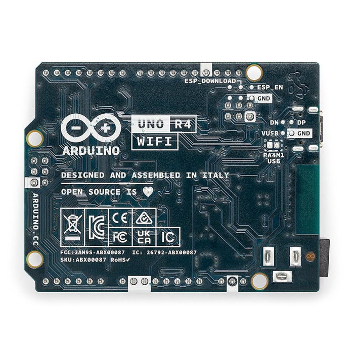 Arduino Uno R4 WiFi Carte de Développement avec Matrice LED 12x8, WiFi, Bluetooth, DAC, USB-C et Connecteur Qwiic Arduino Uno R4 WiFi Carte de Développement avec Matrice LED 12x8, WiFi, Bluetooth, DAC, USB-C et Connecteur Qwiic