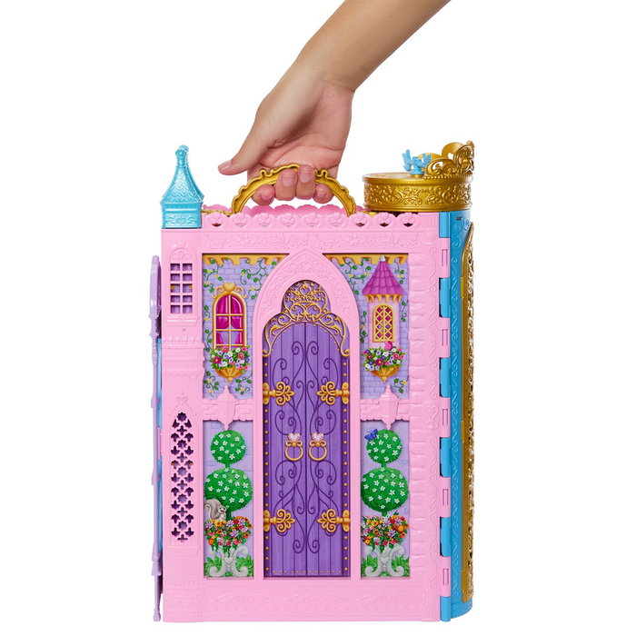 MATTEL Disney Princess - Château Portable HXC20 avec Poupée - Ensemble de Jeu Prêt pour le Bal avec Garde-robe, Podium et Accessoires