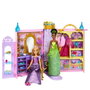 MATTEL Disney Princess - Château Portable HXC20 avec Poupée - Ensemble de Jeu Prêt pour le Bal avec Garde-robe, Podium et Accessoires
