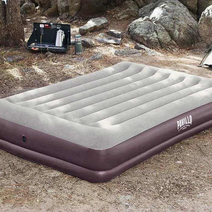 Bestway Matelas Gonflable 67699 2 Places avec Oreiller Intégré en Tritech - 203 x 152 x 36 cm - Pour Camping et Extérieur