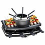 Continental Edison Appareil à raclette, gril et fondue 3 en 1 - Noir
