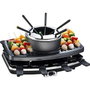 Continental Edison Appareil à raclette, gril et fondue 3 en 1 - Noir