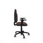 PIQUERAS Y CRESPO Chaise de bureau Algarra, similicuir marron foncé, accoudoirs 2D