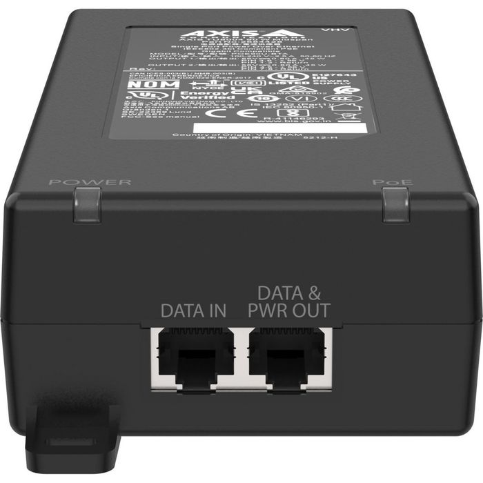 Axis TU8004 Midspan PoE 90W 1 port - Injecteur de puissance et de données sur Ethernet - Conforme IEEE 802.3bt