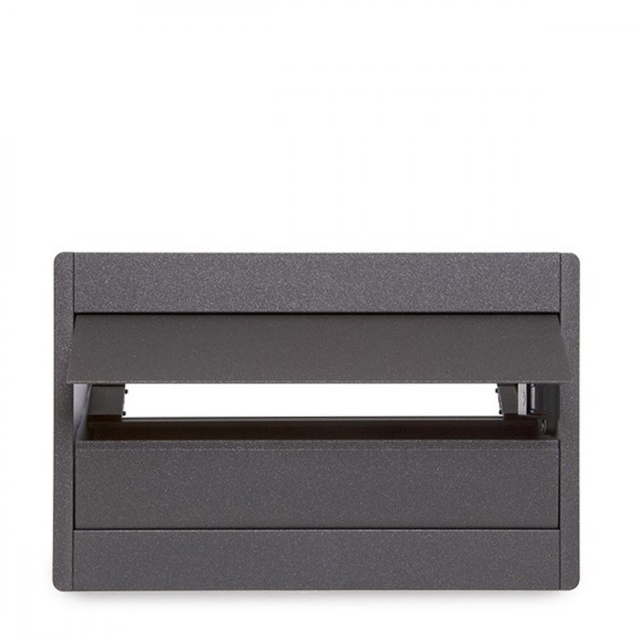 BACHMANN CONFERENCE Boîte Encastrée Gris Anthracite Métallisé 4 Modules Structure Intégrée