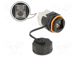 DELOCK Connecteur RJ45 Cat 6a avec clapet noir