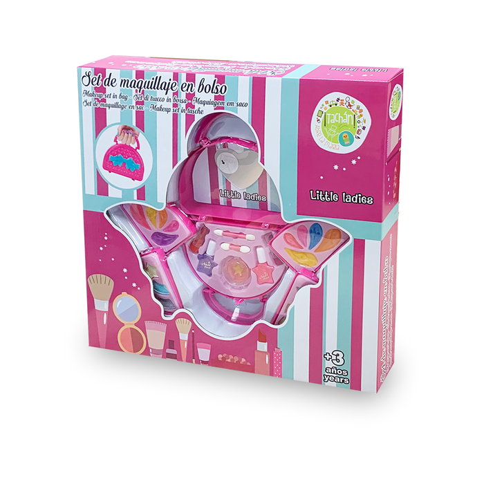 TACHAN - Valisette de maquillage rigide coffret jouet pour enfants avec 5 plateaux, miroir, maquillage dermatologiquement testé et respectueux de la peau TACHAN - Valisette de maquillage rigide coffret jouet pour enfants avec 5 plateaux, miroir, maquillage dermatologiquement testé et respectueux de la peau