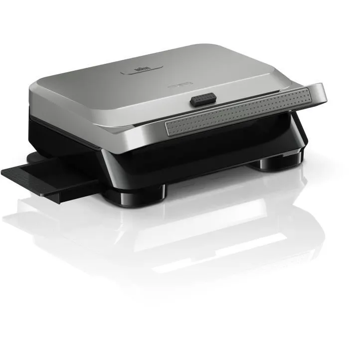Braun SM5005 Grill Sandwich Maker 5 - Appareil à Croque-Monsieur et à Gaufres - 800 W - Plaques Amovibles - Inox / Noir