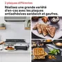 Braun SM5005 Grill Sandwich Maker 5 - Appareil à Croque-Monsieur et à Gaufres - 800 W - Plaques Amovibles - Inox / Noir